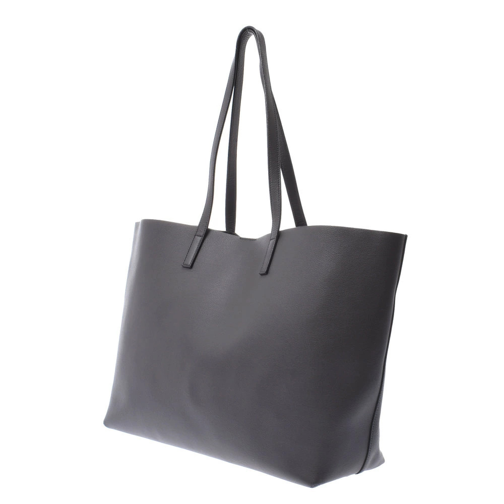 Saint Laurent Shopping Tote Gray Calfskin Bag Gray